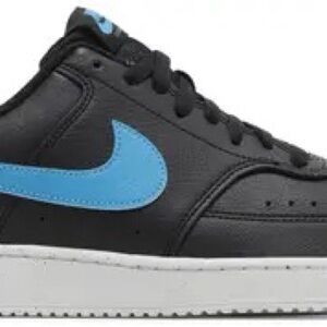 Nike court vision low black and vibrant blue